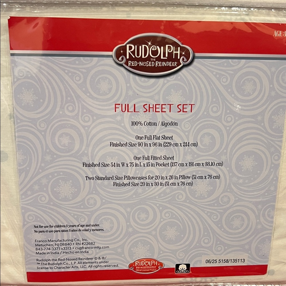 Rudolph the Red/Nosed Reindeer Full Sheet Set - Picture 3 of 11